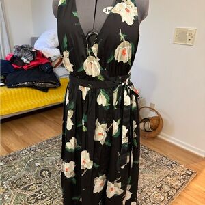Banana Republic Black Floral Dress